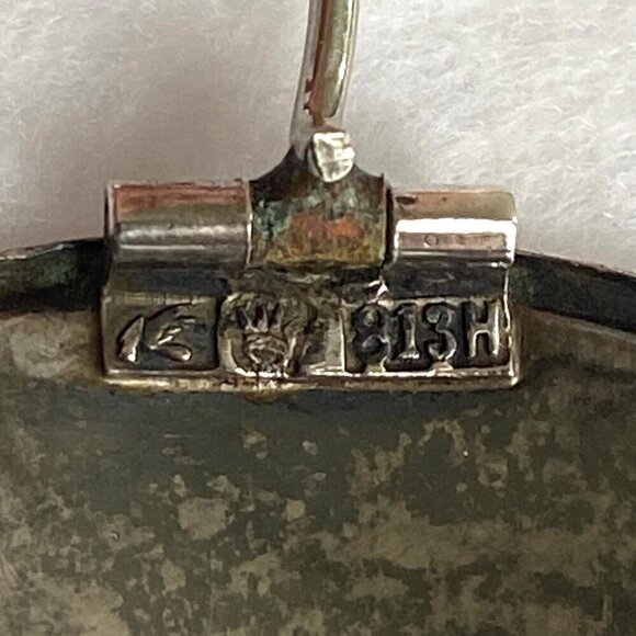 VTG 813H Silver Finland Kultateollisuus Ky Modernist 1.55" Round Domed Brooch - Picture 8 of 16